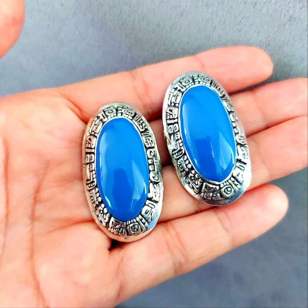 Mayan Clip-On Statement Earrings